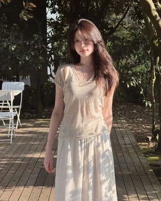 [2 colors] Sunday Flow Fit Long Skirt