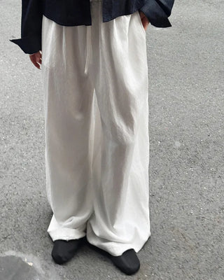 Light-fit elastic waist pants