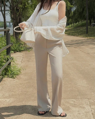[3 colors] Watery Tencel Stripe Soft Shirt