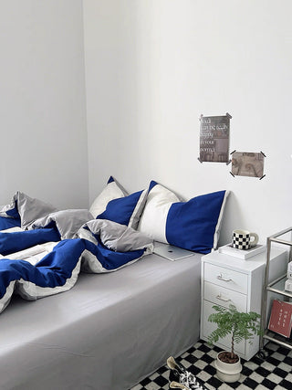 Minimalist Navy Duvet Cover Set