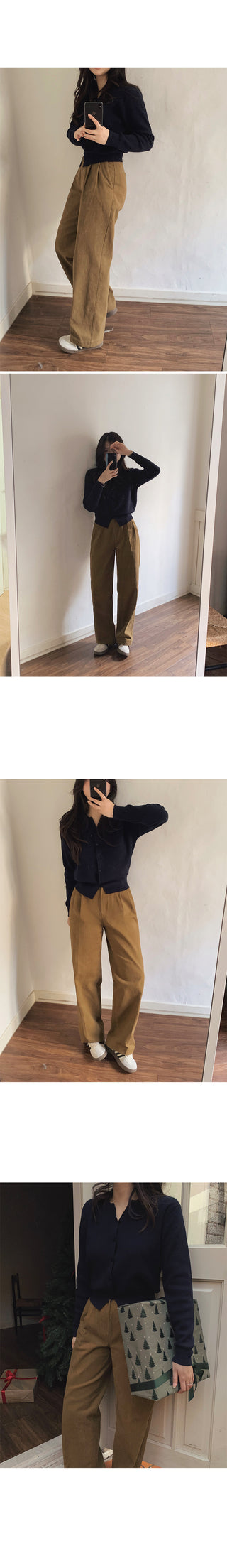 Y-neck modern cardigan
