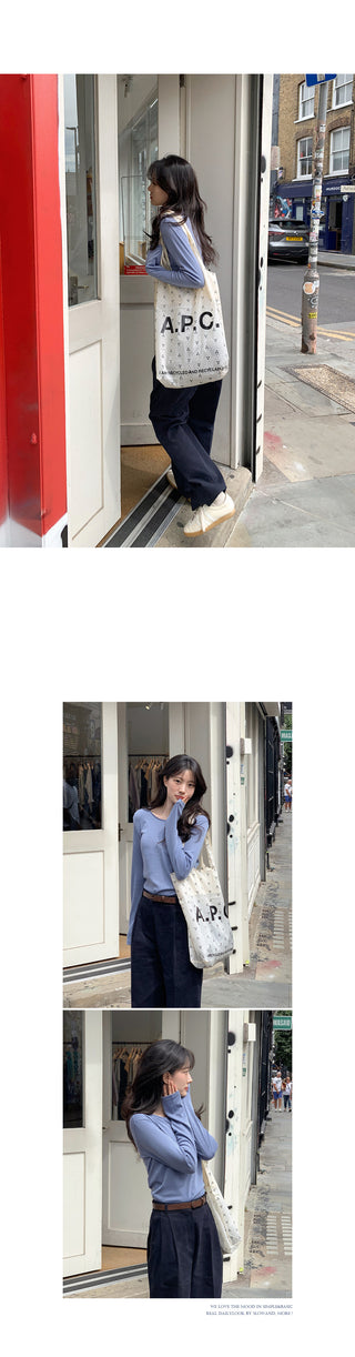 Wide cotton slacks with pleats