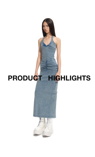[NAWS] denim suspender dress