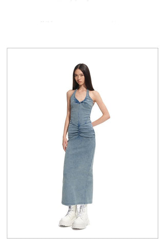 [NAWS] denim suspender dress