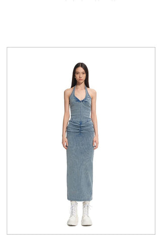 [NAWS] denim suspender dress