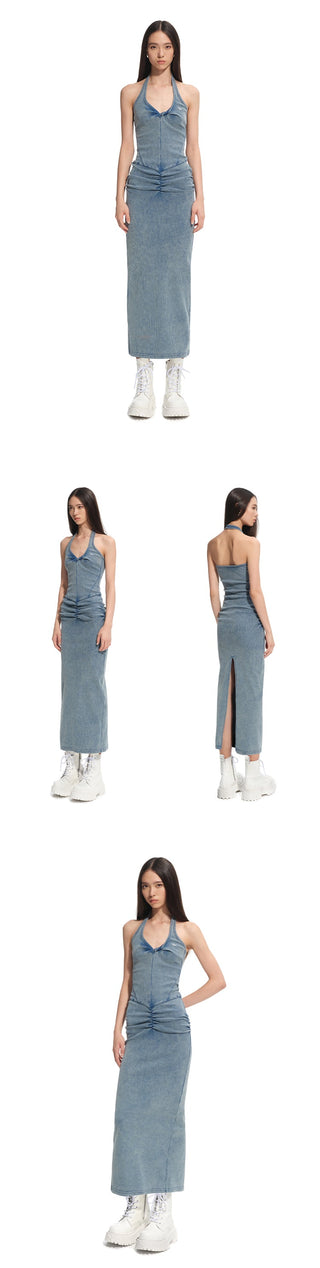 [NAWS] denim suspender dress