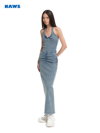 [NAWS] denim suspender dress