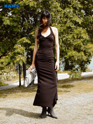 [NAWS] halter V-neck dress