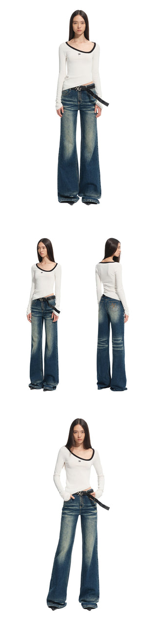 [NAWS] cowhide denim belt