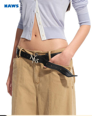 [NAWS] cowhide denim belt