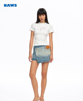 [NAWS] rhinestone galaxy skirt