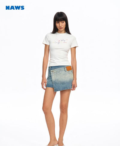 [NAWS] rhinestone galaxy skirt