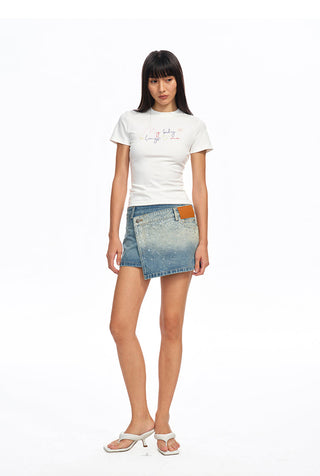 [NAWS] rhinestone galaxy skirt