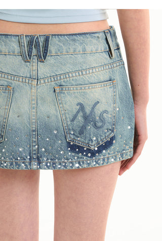 [NAWS] rhinestone galaxy skirt