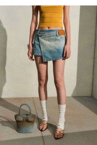 [NAWS] rhinestone galaxy skirt