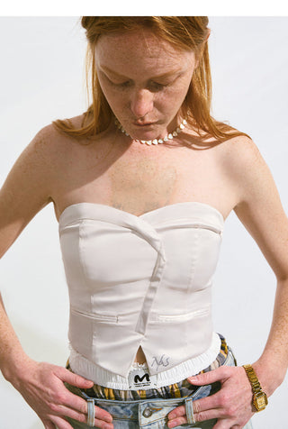 [NAWS] satin bra vest