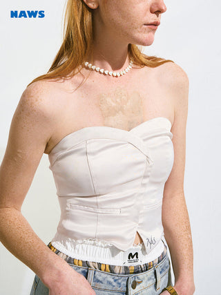 [NAWS] satin bra vest