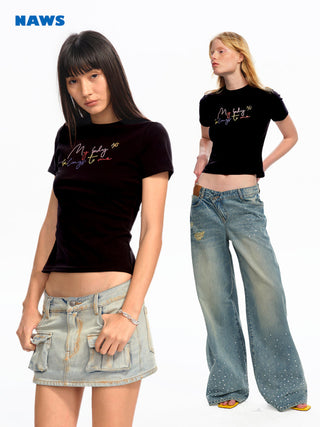 [NAWS] slim short tee