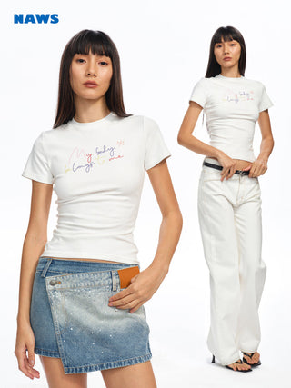 [NAWS] slim short tee