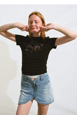 [NAWS] slim short tee