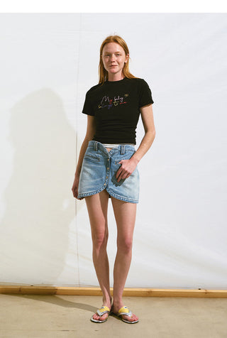 [NAWS] washed denim skirt