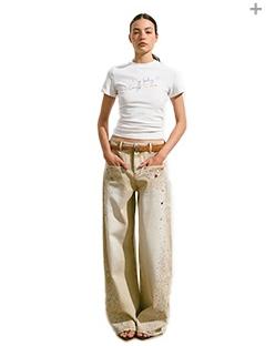 [NAWS] rhinestone straight pants