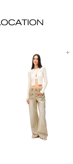 [NAWS] rhinestone straight pants