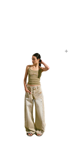 [NAWS] rhinestone straight pants