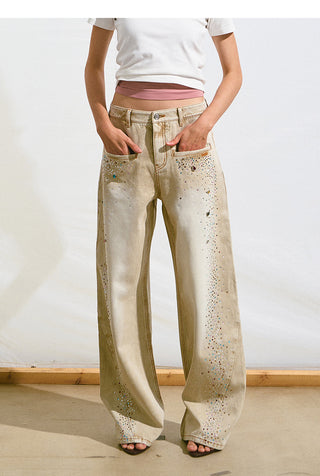 [NAWS] rhinestone straight pants