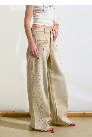 [NAWS] rhinestone straight pants