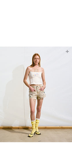 [NAWS] rhinestone denim shorts