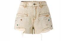 [NAWS] rhinestone denim shorts