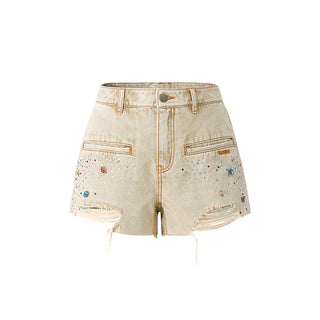 [NAWS] rhinestone denim shorts