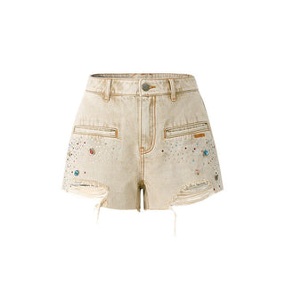 [NAWS] rhinestone denim shorts