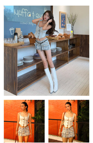 [NAWS] washed denim vest