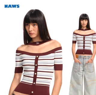 [NAWS] striped knit tee