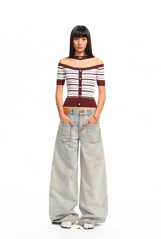 [NAWS] striped knit tee