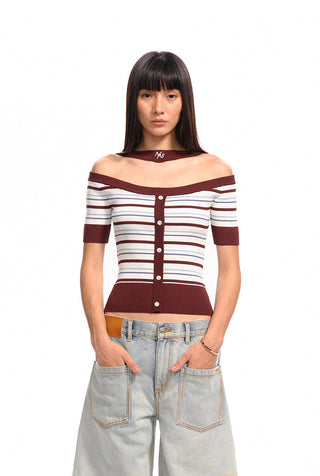 [NAWS] striped knit tee