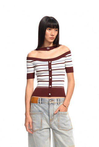 [NAWS] striped knit tee