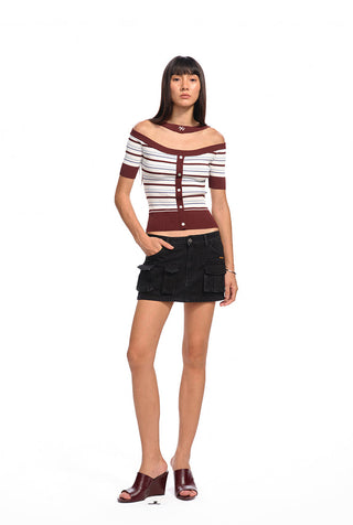 [NAWS] striped knit tee