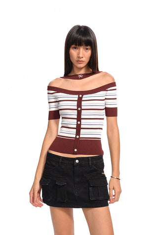[NAWS] striped knit tee