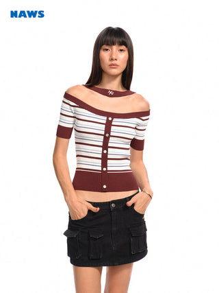 [NAWS] striped knit tee