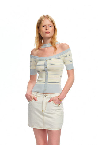 [NAWS] striped knit tee