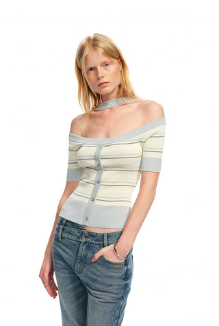 [NAWS] striped knit tee