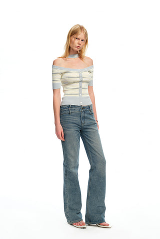 [NAWS] striped knit tee