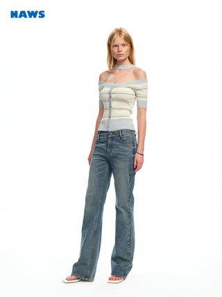 [NAWS] striped knit tee