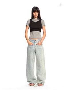 [NAWS] contrast stitch tee