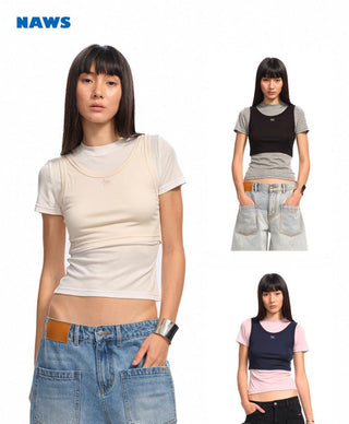 [NAWS] contrast stitch tee