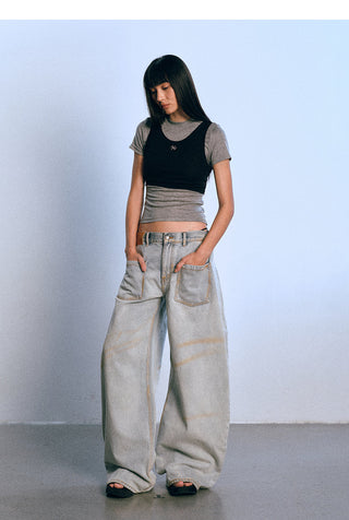 [NAWS] contrast stitch tee