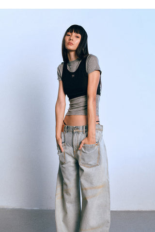 [NAWS] contrast stitch tee